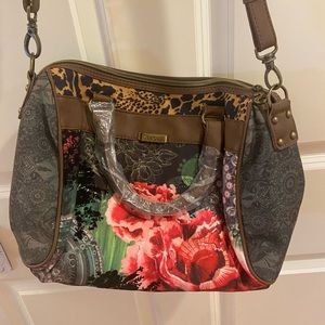 NWT Desigual crossbody bag mirror garden flamenco